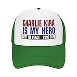 KWQDOZF Charlie Kirk ist Mein Held Hut Baseball Cap verstellbar