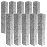 10 Stück Bimsstein für WC, Cleaning Block WC, Blöcke Bimsstein Reinigungsstein, Putzstein Entferner für Grillen Küche Bad Dusche WC Waschbecken Toilette-Reinigungssteine Bürsten(graue)