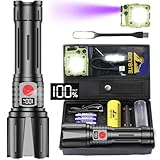 BEYSTE Taschenlampe LED Aufladbar 1000000 Lumen, LED Taschenlampe Extrem Hell Militärische, Sehr Helle Akku Taschenlampe USB C, Starke Taktische Taschenlampe Wasserdicht For Outdoor NotfäLle