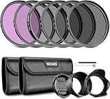 Neewer 49 mm ND-Objektivfilter-Set: UV, CPL (zirkularpolarisierend), FLD, ND2, ND4, ND8, Gegenlichtblende und Objektivdeckel, kompatibel mit Canon, Nikon, Sony, Panasonic, DSLR-Kameras