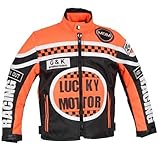 MDM Kinder Motorrad Jacke, Racing Jacke (XL)