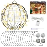 LED Leuchtkugel 30 cm Abnehmbar, Lighted Ball, Weihnachtsbeleuchtung Außen Kugeln, Beleuchtete Kugeln Weihnachten, Dekokugel Beleuchtet Hängend, Kugel Beleuchtet, Lichterkette für Innen und aussen