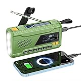 Dab Kurbelradio mit Handyladefunktion Solar Radio, Notfallradio Radio Kurbel Notfall Solarradio Tragbare Dynamo Notfallset, Taschenlampe, DAB/FM Dynamo Baustellenradio IPX4, SOS-Alarm für Wandern