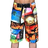 Generisch Badehose für Herren Lang Badeshorts Männer Wasserabweisend Boardshorts Schnelltrocknend Jungen Beachshorts Schwimmshorts