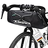 BIKEPACK Fahrradtasche Rahmen - Ideale Fahrradtasche, Rahmentasche Fahrrad für Rennrad & Mountainbike - Oberrohrtasche perfekt als Bikepacking Taschen/Premium Fahrradtaschen (Lenkertasche)