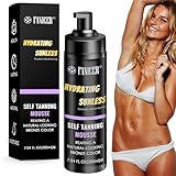 200 ml Selbstbräunungsmousse,Selbstbräuner ohne Flecken,Tiefdunkle Bräune Bräunungsspray,Natürliche Bräune ohne Sonne,Selbstbräuner Mousse für Gesicht und Körper