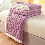 KCCRHIN Sherpa-Decke Weiche Plüsch-Decke Sofa Wohndecke Bettdecke Flauschige Weiche Decke Sofaüberwurf Couchdecke Für Bett Vielseitige Decke Für Kinder Sessel-Decken Tagesdecke,Lila,200 * 230cm