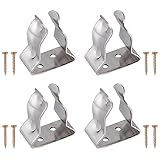 GORGECRAFT 4Stk Bootshakenhalter Mit 4Stk Schrauben Edelstahl-Federklemme Werkzeughalter Passend Für 16mm zu 25mm Bootshaken Stangen Angelruten Schiffe Boot Ruder Paddel Besen Moppstiel Rohre