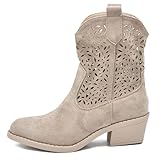 IF Fashion Damenschuhe Stiefel Stiefeletten Camperos MP661, 678 Beige, 39 EU