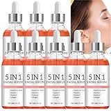 Finones Skin Vitamin Serum, 5-in-1 Anti-Falten-Gesichtsserum mit Vitamin C, Niacinamid, Vitamin E und Kollagen, feuchtigkeitsspendendes, aufhellendes und fleckenentfernendes Gesichtsserum (8PCS)