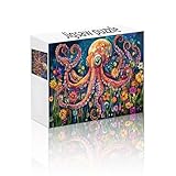 Puzzle Erwachsene 24 Teile Blume, Oktopus Puzzle Lernspiel Herausforderung Schwierigkeit, Vielfältig und Bunt Puzzlespiele, Freizeitaktivität Lustige Geschenke Wohndeko für Erwachsene ab 14 Jahren L-2