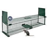 Moorland Safe 5007 extra große Lebendfalle 100x25x25 cm als Marderfallen lebend fangen, Ratten Falle, Katzenfalle mit 2 Eingängen