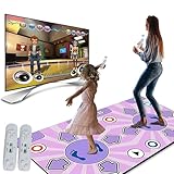 Tanzmatte für Erwachsene und Kinder, doppelte elektronische Tanzmatte mit kabellosem Controller, kabelloses Tanzspiel, rutschfest, für Fernseher, Geschenk für Kinder (A)