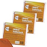 Renuwell 3 x Möbel Poliertuch 4er Pack für lackierte und offenporige Möbel Spar-Set