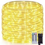 OxyLED Lichterschlauch Aussen, 20m 300 LEDs Lichtschlauch Außen IP44 Wasserfest 8 Modi Dimmbar per Fernbedienung Led Schlauch Outdoor für Garten, Party, Hochzeit & Innen Außen Dekoration