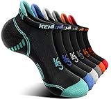KEMISANT Sneaker Socken 6 Paar, Socken Herren Sportsocken Laufsocken Knöchelsocken Kurzsocken,Atmungsaktive Anti Schweiß(6Paare,43-46)
