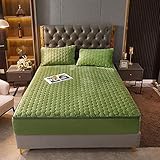 TOENIO Boxspringbett Spannbetttuch Warme Spannbettlaken und kissenbezüge, Winter Bettlaken spannbetttücher Plüsch Flauschige Cashmere Touch für 5 bis 30cm Matraze,13,90x200cm