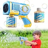 Seifenblasenpistole Kinder, Automatische Seifenblasenmaschine mit 1 Flasche SeifenblasenflüSsigkeit und Cooler Beleuchtung, Seifenblasenpistolen Spielzeug, Blasen Spielzeug für Mädchen und Jungen