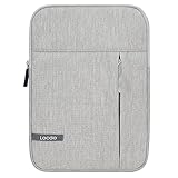 Lacdo Tablet Tasche Schutzhülle Sleeve Case für iPad Mini 7 (A17 Pro)/6/5/4/3/2, Samsung Galaxy Tab A7 Lite 8.7 Zoll/Tab A 8.0 Zoll, Lenovo Tab M8 / Tab 4 Plus/Tab 3 mit Samt-Design, Grau