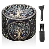 LHOEST Grinder Große Crusher, 63 mm Gewürzmühle mit Scraper und Plastikbürste, Grinder 4 Schichten Baum-Design, Pollen grinder Metall 4-teiliges Set für Spice Gewürze