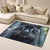 Teppich für Wohnzimmer, Tierpanther-Teppich, Vintage, Wohnzimmer, waschbar, Eingangsbereich, rutschfest, Schlafzimmerteppich, Heimdekoration, bedruckter Teppich für Esszimmer, Bauernhaus