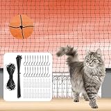 AEMCHDM Premium Katzennetz für Balkon,Katzenschutznetz, Verstärktes Katzennetz, Zur Sicherung von Balkon, Terrassen, Fenstern, Türen, Katzenschutznetz aus Nylon-Multifilament (8x3M)