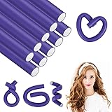 AOOWU Papilotten Lockenwickler, 10 Stück DIY Design Flexible Locken Ohne Hitze, Twist Schaum Heatless Curls für Damen Mädchen Lang und Kurz Haar, Lockenwickler über Nacht für Große und Kleine Locken