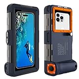 MRUOZRUI Professionelle Tauchtelefonhülle, 15 m wasserdichte Handyhülle zum Tauchen und Schnorcheln, Universal Unterwasserfotografie Gehäuse für iPhone 16 Serie Samsung Galaxy LG Google usw