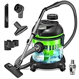 MPM - MOD-30 - Wasserstaubsauger - mit HEPA-13-Filter, 2L Wasserbehälter und 4 Saugdüsen - für Allergiker - gegen Milben, Tierhaare, Luftallergene - Bodenreiniger - Beutellos - 2400 W