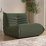 Sitzsack Stuhl, Memory Foam Sitzsack Sofa Großer Sitzsack Stuhl für Erwachsene, Sitzsack Stühle für Teenager mit hoher Dichte, bequemer Schaumstoff, Sitzsack für Wohnzimmer, Schlafzimmer (Grün)