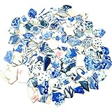 500 g Porzellan-Keramik-Mosaikfliesen, gebrochene unregelmäßige Mosaikfliesen für Heimwerker, Boden, Küche, Pool, Blumentöpfe, Mosaikherstellung (Porzellan-Mischfarben)