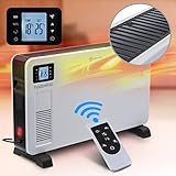 Heidenfeld Konvektor Heizung elektrisch EK100 | 𝟑 𝐉𝐀𝐇𝐑𝐄 𝐆𝐀𝐑𝐀𝐍𝐓𝐈𝐄 - 2300 Watt - Fernbedienung - Heizkörper - Elektroheizung - Standheizung - Wandheizung - Wandkonvektor - Bis 𝟒𝟎 m²