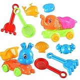 BOSSETY Sanspielzeugset,Sand Toys Kids Set,mit Strandlaster,Sandschaufeln,Sandformen,für Kinder Jungen Mädchen,Sandkasten,2025 Neues Sommer-Strandspielzeug,Die Farben Werden zufällig versendet (B)