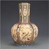 SHANYAYALI Keramik-Ornamente, Emaille, himmlische Kugelvase, antikes Porzellan, Flur, getrocknete Blume