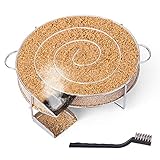 Encham Rund Rauchgenerator Edelstahl Kaltraucherzeuger Kaltrauchgenerator für Kugelgrill Smoker und Räucherofen Räucherschnecke 18 CM