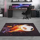 Taracarpet Kinderzimmer Teppich für Kinder, Jungen, Mädchen und Jugendzimmer Fresh Kids Fußball Flammen 120x170 cm