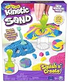 Kinetic Sand Squish N' Create Set - mit 382 g original magischem kinetischem Sand aus Schweden in drei Farben und 5 Werkzeugen für kreatives Indoor-Sandspiel, ab 3 Jahren