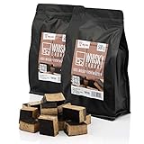 BBQ-Toro Whisky Chunks (1 kg) Räucherchunks | rauchintensive Holzchunks aus Eichenfässern | Räucherklötze für Gasgrill, Smoker, BBQ