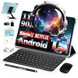 TECLAST P50Case Tablet, 27,9 cm (11 Zoll), 90 Hz, 2,0 GHz Octa-Core, 12 GB RAM, 128 GB ROM/TF 4 TB, Android 15 Tablet, 7000 mAh/Widevine L1/BT5/GPS/OTG, Tablet mit Tastatur + Stift + Tasche +