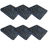 6 Stück Antivibrationsmatte Waschmaschine 10x10x2cm Laufband Matte Fitnessgeräte Matte Stoßdämpfendes Schalldämmkissen rutschfest, Heimgymnastikzubehör - Schützen Sie Fußböden und Teppich
