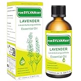 FORSYLVANEST Lavendelöl 100ml 100% Reine Natürlich Aromatherapieöl Geeignet fürSchlaf verbessern, Luftbefeuchter, Aromatherapie, SPA-Massagen, Bäder und Kerzen DIY (Lavendelöl)