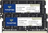 Timetec Premium 32GB KIT(2x16GB) DDR4 2666 MHz (DDR4-2666) PC4-21300 (PC4-2666V) Non-ECC Ungepuffert 1,2 V CL19 2Rx8 Dual Rank 260 Pin SODIMM Laptop Notebook PC Computer Arbeitsspeicher RAM