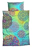 sister s Renforcé-Bettwäsche Eivissa absolut hip Mandalas und Ornamente gute Laune Farben hautfreundliche Baumwoll-Qalität 135x200 cm + 80x80 cm blau