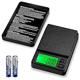 Zeawavsl Feinwaage 1000g/0.01g, Multifunktions Taschenwaage Gramm Waage, Präzisions Küchenwaage, Taschenwaage mit Lcd Display, 7 Einheiten, für Lebensmittel, Schmuck, Medizin, Kaffee, Labor