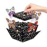 Schmetterling Explosion Geschenkbox, Geschenkverpackung Überraschung, Explosionsbox Geburtstag, Geschenkbox Geburtstag für Valentinstag Weihnacht Muttertag Geburtstag Hochzeit, 12x12x12cm