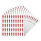 YIKIADA 500 Stück Rot Pfeil Aufkleber Selbstklebende 40 × 20 mm Produktfehlern Etiketten Klein Markung für Produkte Inspektionsfehler