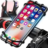 Retoo Handyhalterung Fahrrad Silikon, Abnehmbar 360° Verstellbare, Universal Motorrad Handyhalter für 3,5-6,5 Zoll Smartphone, Handy Halter Abnehmbar für Lenker Motorrad, Rennrad, MTB und E-Bike
