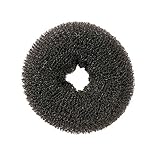 12 x Novon Professional - Knotenrolle, Haarunterlage - Donutkissen - Schwarz - 13 cm (L)
