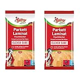 Poliboy - Parkett & Laminat Feuchttücher - gründliche, schnelle Reinigung speziell für Parkett- und Laminatböden - 2er Pack - 2x15 Tücher - Made in Germany