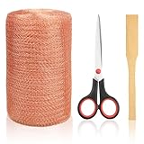 6mx130mm Kupfergitterrolle,100% Reines Kupfernetz, Schneidbares Kupfergeflecht für Schädlingsbekämpfung, für Schnecken Maus Vögel Nager, Schützen von Setzlingen und,Samen,Grill sauber reinigen